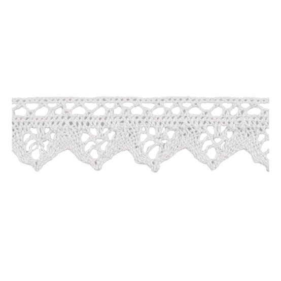 White 30mm Cotton Lace Trim by the Metre image number 2