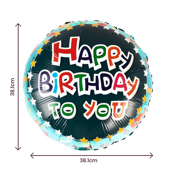Large Happy Birthday to You Foil Balloon image number 2