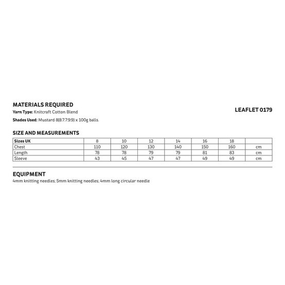 Knitcraft Mesh Front Cardigan Digital Pattern 0179 image number 4