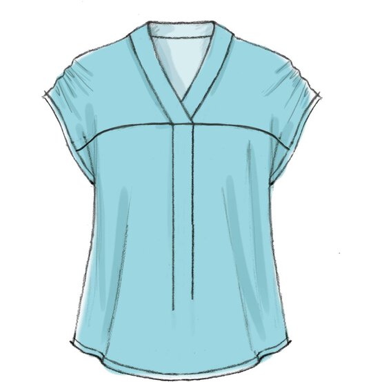 McCall&rsquo;s V-Neck Tops Sewing Pattern M7359 (L-XXL) image number 5