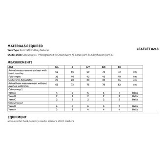 Knitcraft Kids&rsquo; Crochet Stripe Cardigan Pattern 0218