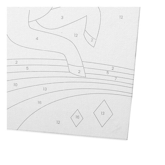 Colorific Canvas Magical Unicorn Paint by Numbers Kit image number 5