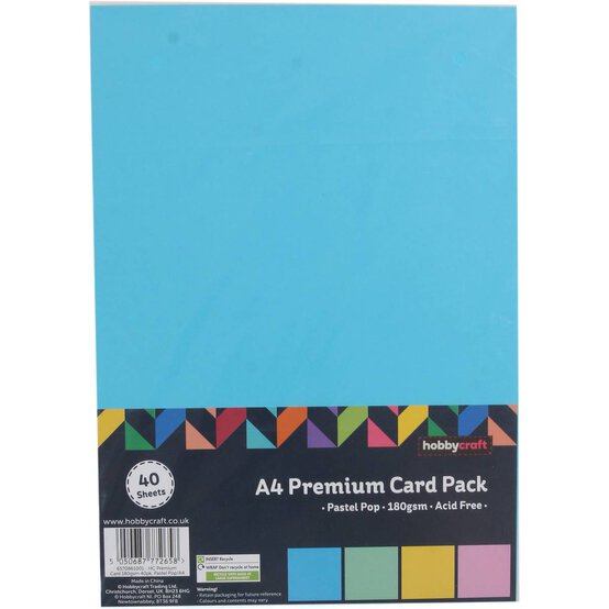 Pastel Pop Premium Card A4 40 Pack image number 3