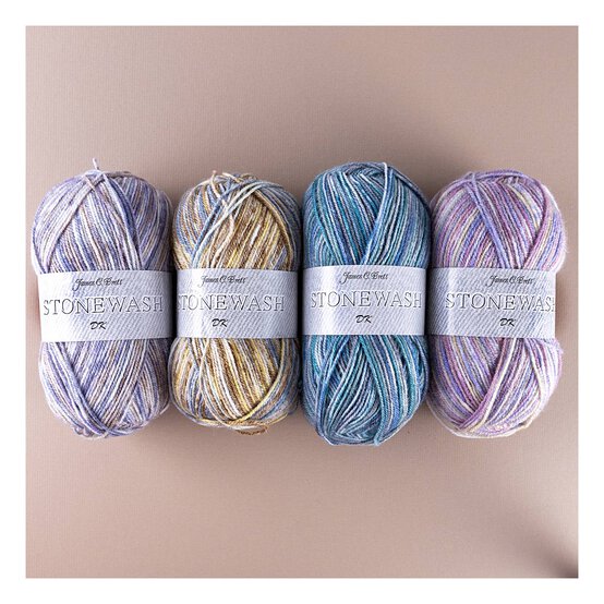 James C Brett Aqua Grey Mix Stonewash DK Yarn 100g image number 4