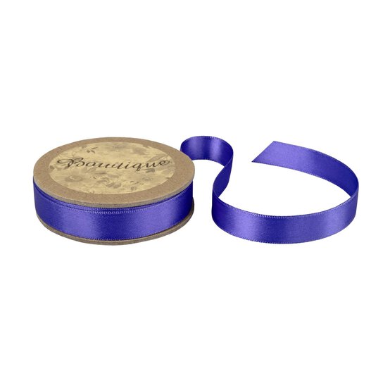Purple Double-Faced Satin Ribbon 12mm x 5m image number 1