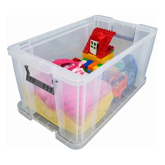 Whitefurze Allstore 54 Litre Clear Storage Box 4 Pack Bundle