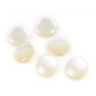 Hemline Cream Basic Knitwear Button 6 Pack image number 1
