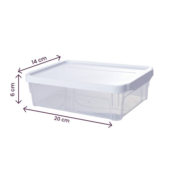 Whitefurze White Spacemaster Extra 1 Litre Storage Box image number 5