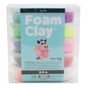 Glitter Foam Clay 35g 10 Pack