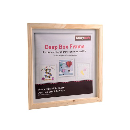 Pine Deep Box Frame 40cm x 40cm image number 1