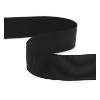 Black Grosgrain Ribbon 25mm x 5m