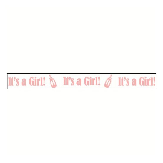Baby Pink It's A Girl Ribbon 10mm x 4m image number 1