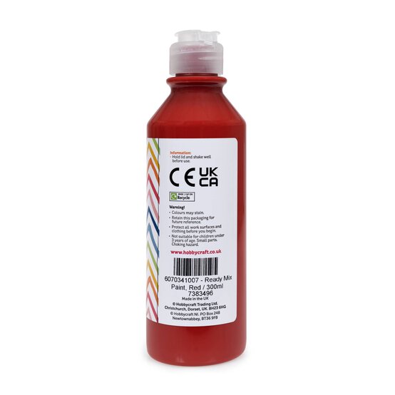 Red Ready Mixed Paint 300ml image number 5