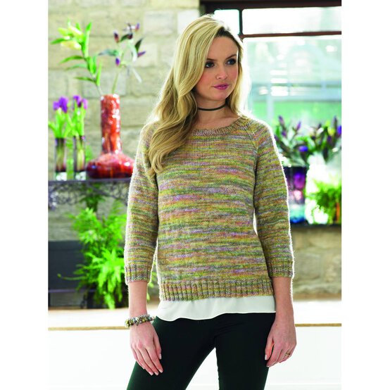 James C Brett DK Lady's Jumper Pattern JB414 image number 3