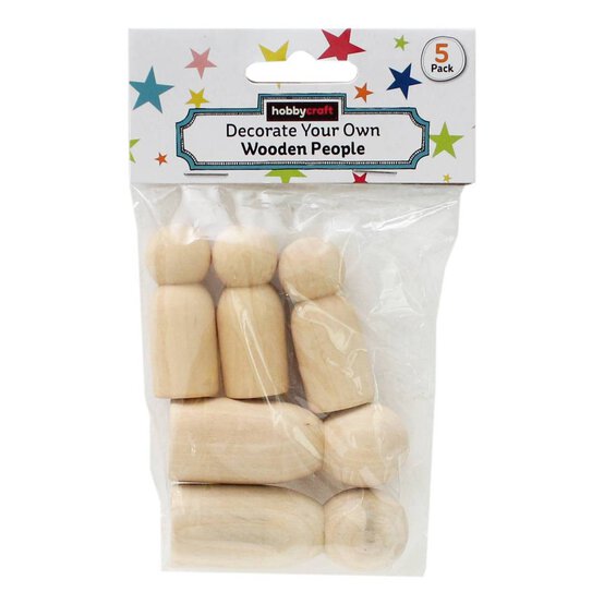 Decorate Your Own Wooden People 5 Pieces image number 2