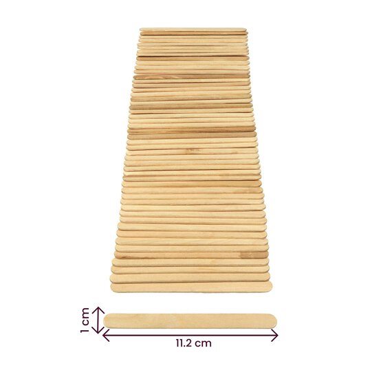 Natural Wooden Craft Sticks 50 Pack image number 5