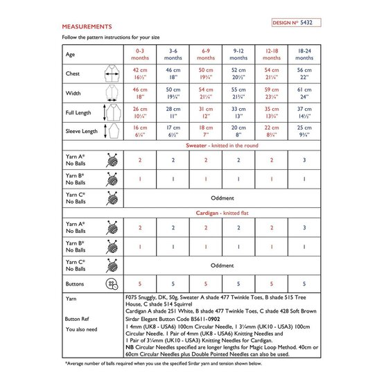 Sirdar Snuggly DK Jumper and Cardigan Pattern 5432 image number 2