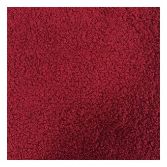 Red Teddy Fabric by the Metre