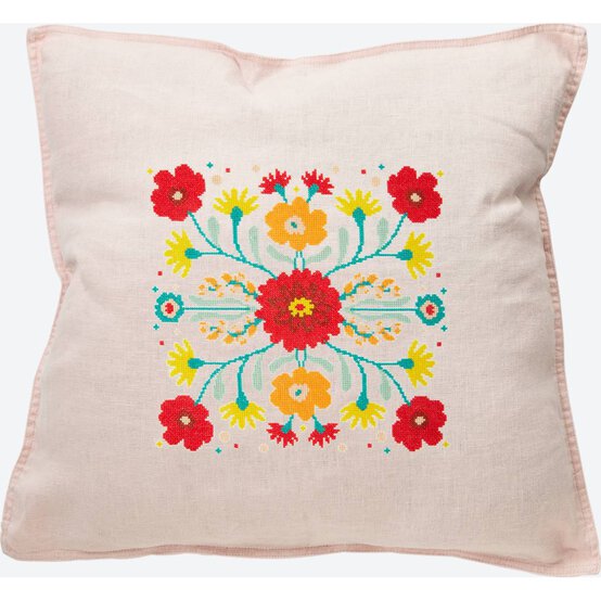 FREE PATTERN DMC Mixed Floral Tile Cross Stitch 0189 image number 3