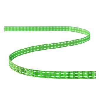 Lime Green Grosgrain Running Stitch Ribbon 6mm x 5m