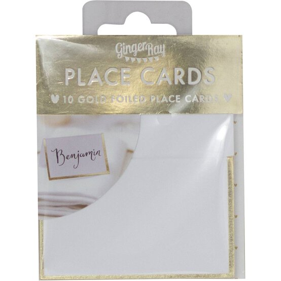 Ginger Ray Gold Foiled Border Place Cards 10 Pack image number 3