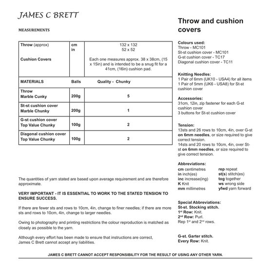 James C Brett Marble Chunky Home Accessories Pattern JB765 image number 2