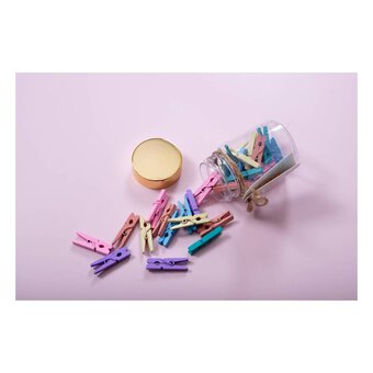 Violet Studio Pastel Mini Pegs Jar 30 Pack