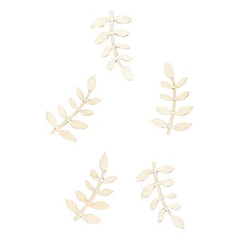 Papermania Mini Wooden Vine Leaf Shapes 40 Pack
