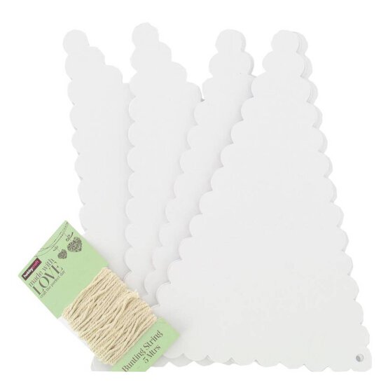 White Scalloped Edge Bunting 5m image number 1