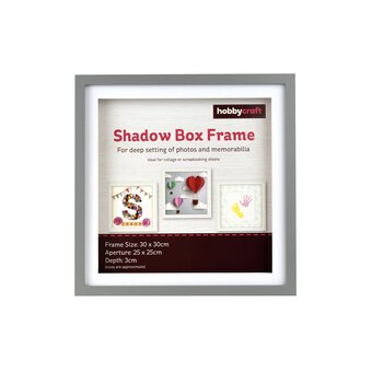 Grey Shadow Box Frame 30cm x 30cm