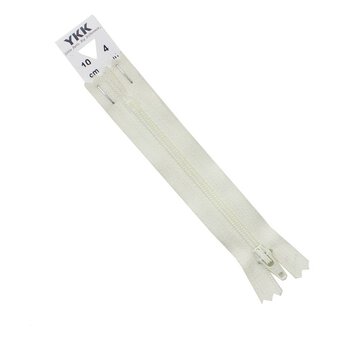 YKK Cream Dress and Skirt Zip 10cm