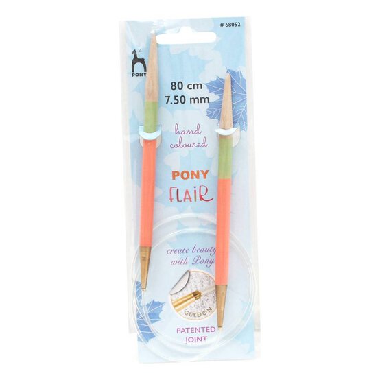 Pony Flair Circular Knitting Needles 80cm 7.5mm image number 2