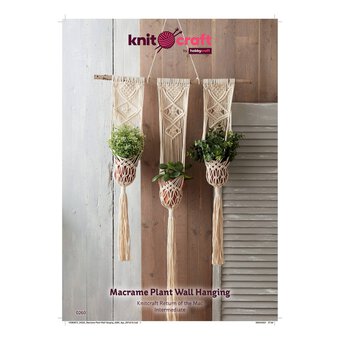 Knitcraft Macrame Plant Wall Hanging Pattern 0260