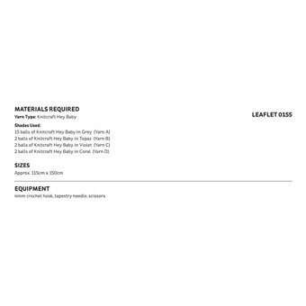 Knitcraft Ripple Rainbow Blanket Digital Pattern 0155