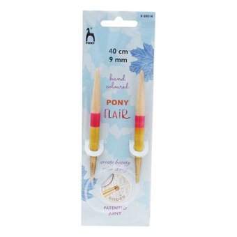 Pony Flair Circular Knitting Needles 40cm 9mm