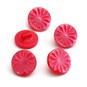 Hemline Red Round Shanked Buttons 15mm 5 Pack image number 1