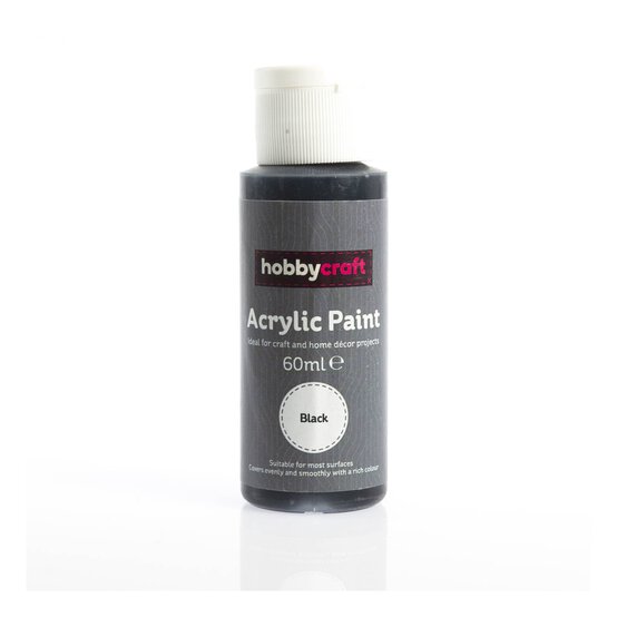 Black Acrylic Craft Paint 60ml
