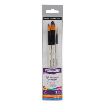 Daler-Rowney All Purpose Synthetic Brushes 3 Pack