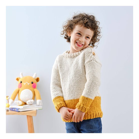 Knitcraft Colour Block Children&rsquo;s Jumper Digital Pattern 0294