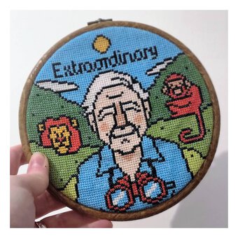 Flexible Woodgrain Effect Embroidery Hoop 6 Inches