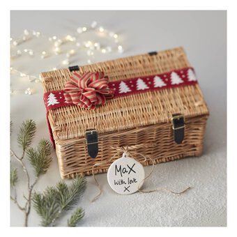 Medium Brown Wicker Hamper 36cm x 14cm x 25cm