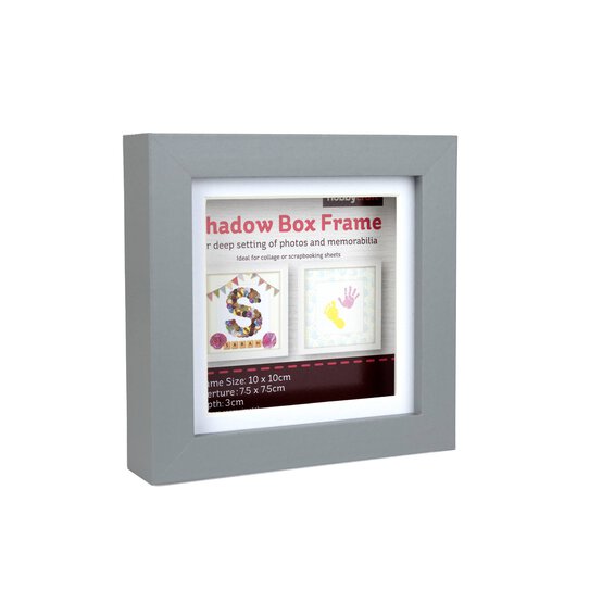 Grey Shadow Box Frame 10cm x 10cm image number 1