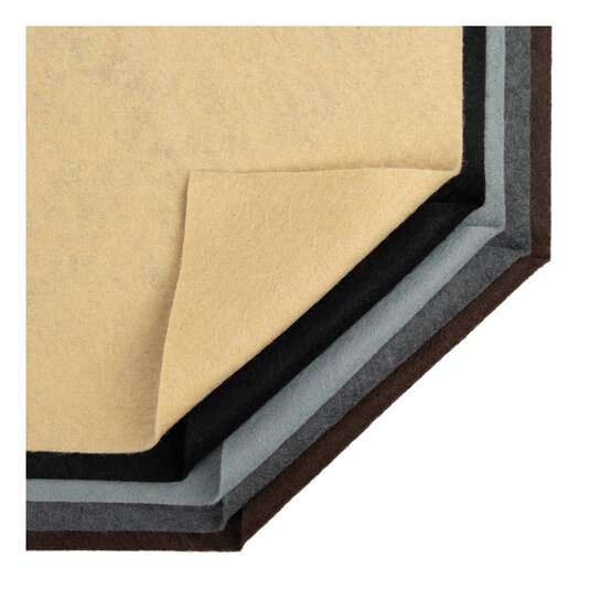 Black Polyester Felt Sheet A4 image number 5