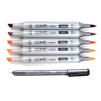 Copic Ciao Twin Tip Skin Tone Markers 6 Pack
