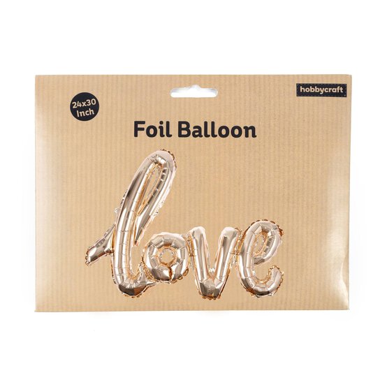 Rose Gold Cursive Love Foil Balloon image number 3