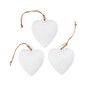 Unglazed Ceramic Hanging Heart Decorations 3 Pack image number 2