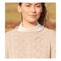 Sirdar Haworth Tweed Crew Neck Cable Jumper Pattern 10146 image number 2