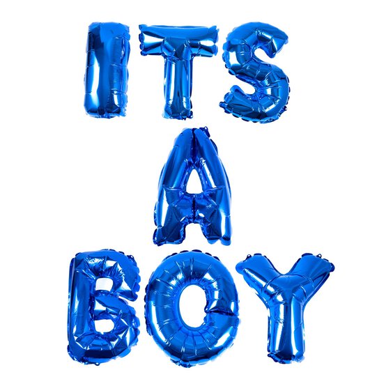 Blue It&rsquo;s a Boy Foil Balloon Set image number 1