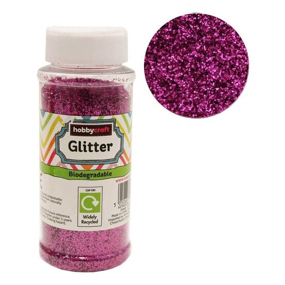 Fuchsia Biodegradable Glitter Shaker 80g image number 1