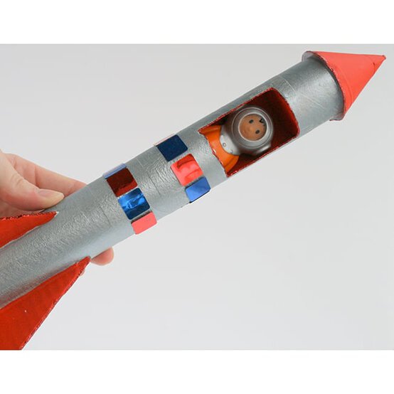 How to Make a Cardboard Tube Rocket Ship image number 1
